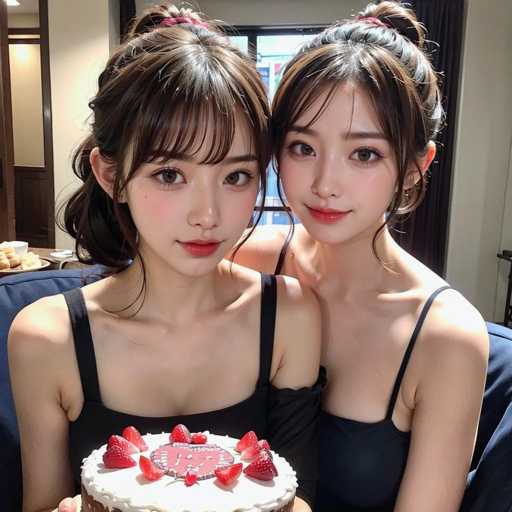 high resolution、cake、Curly ponytail、independent、Exclusive photographer、Daytime、