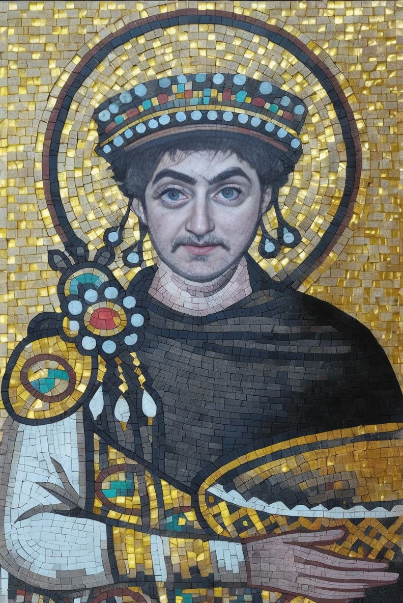 cartoon image of Justinian The Great as Emperor of Byzantine Empire with a long beard holding a pick axe, young male archmage, fantasy hearthstone art style, detailed digital 2d fantasy art, epic fantasy card game art, epic rpg portrait, in hearthstone art style, epic fantasy style art, portrait of gandalf, painted portrait of rugged odin, epic fantasy art style, epic full color illustration