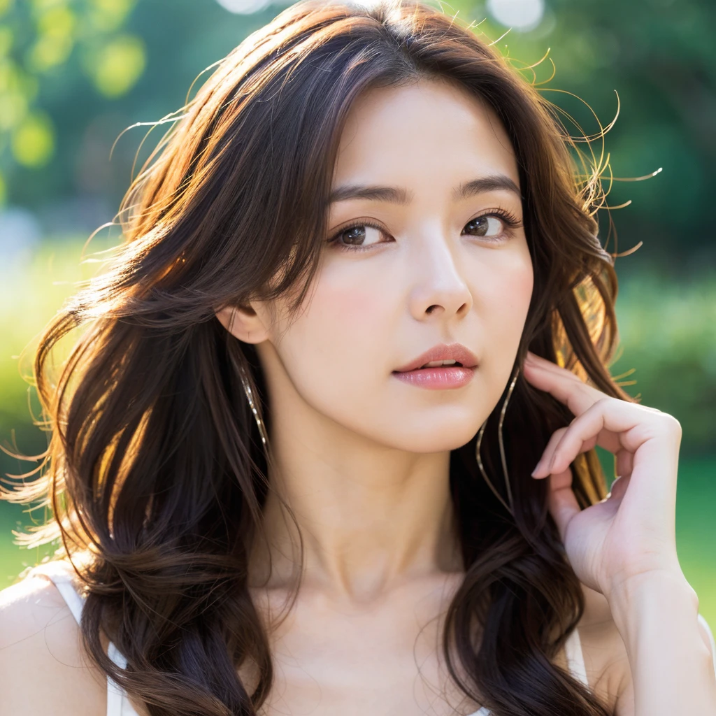 (best quality,highres,ultra-detailed),portraits,beautiful Japanese lady,beautiful detailed eyes,beautiful detailed lips,extremely detailed face,longeyelashes,soft smile,flowing hair,natural lighting,vivid colors