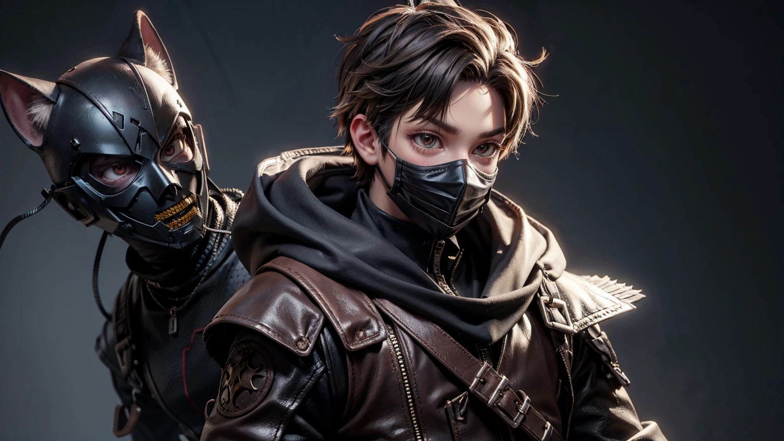 hunter boy with mask