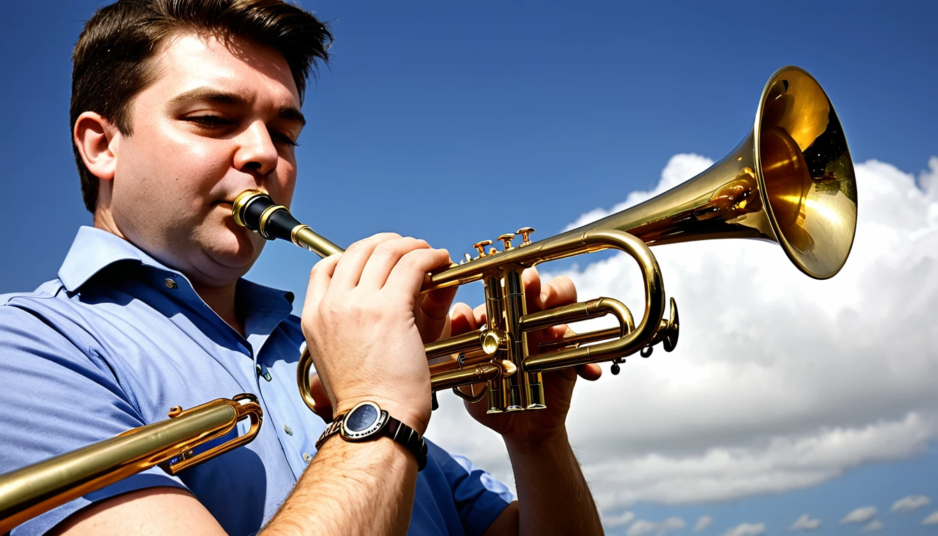 A trumpet,photograph,Best Quality