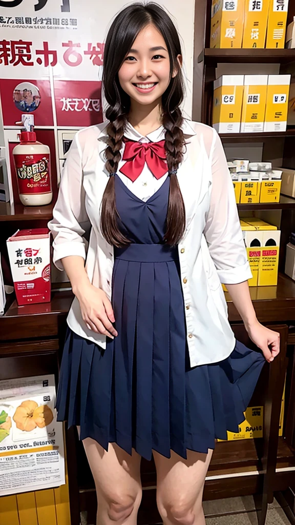 Raw photo、Ultra-realistic、Ultra detailed face、detailed lip、Detailed eyes、High school girl smiling showing her teeth、Long Hair:1.1、chest、Visible curves、Laughing with your mouth open 、Tokyo city角、 Whole body、( Slender body)、(Long Hair)、Big Breasts、Idol、(pastel colour)、18-year-old、Small face、Braid、 Tokyo city、Long beautiful legs 1.2、Curved waist、flower、uniform