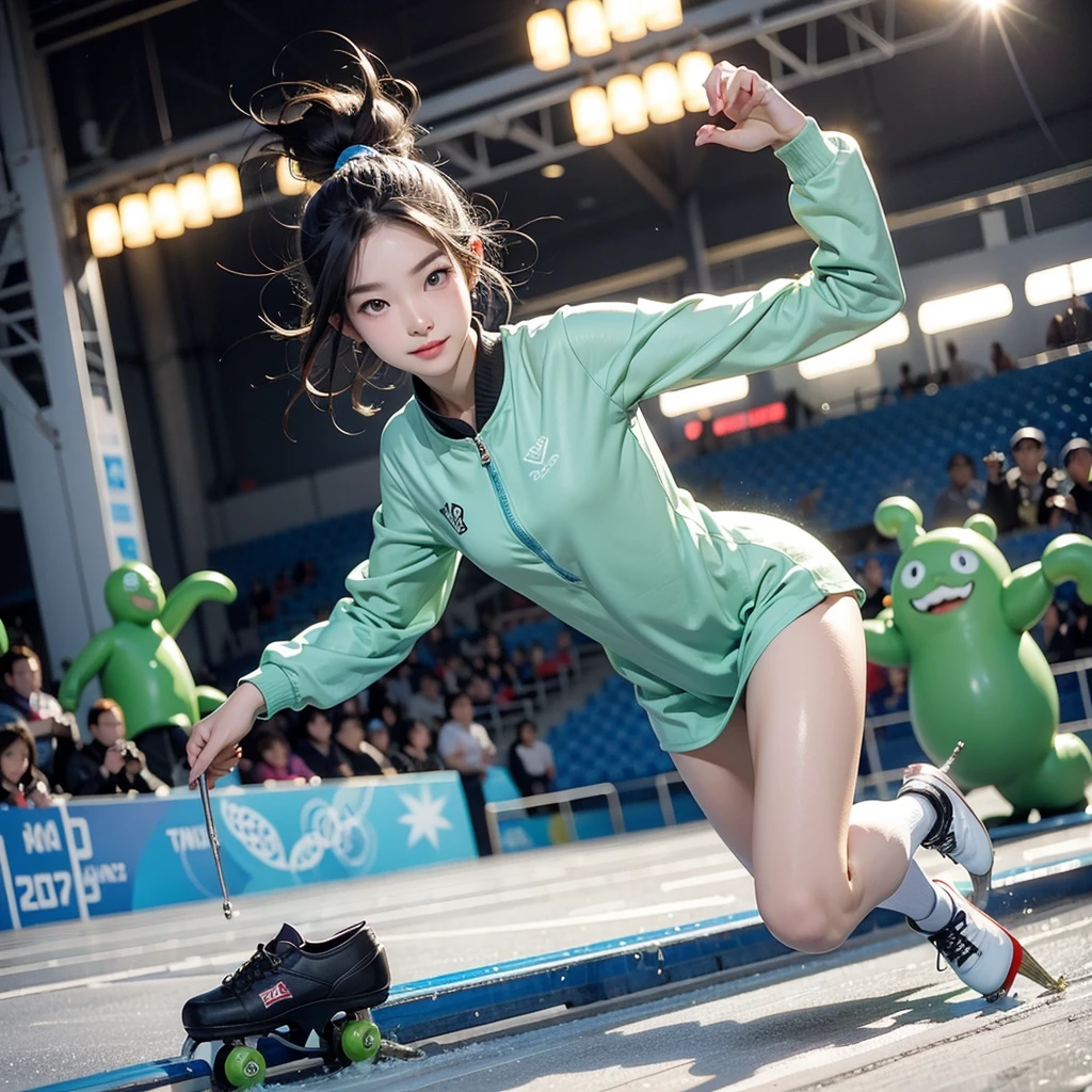 speed skate、Arena、beauty、slime、Thigh Emphasis、Upper Body、Olympic Games
