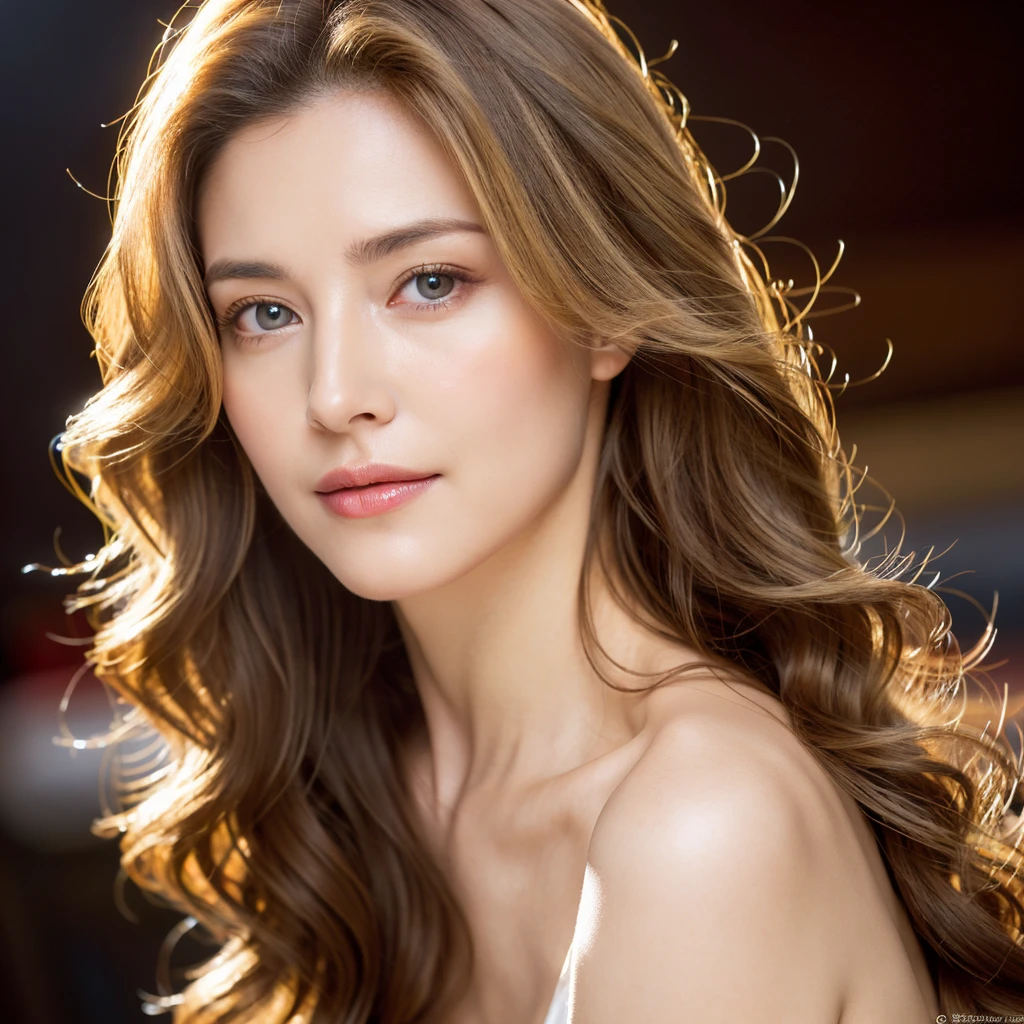 Beautiful mature woman with wavy long blond hair, Sexy beauty, Ultra-high resolution,(Realistic:1.4), ((Highest quality)), ((masterpiece)), (be familiar with),