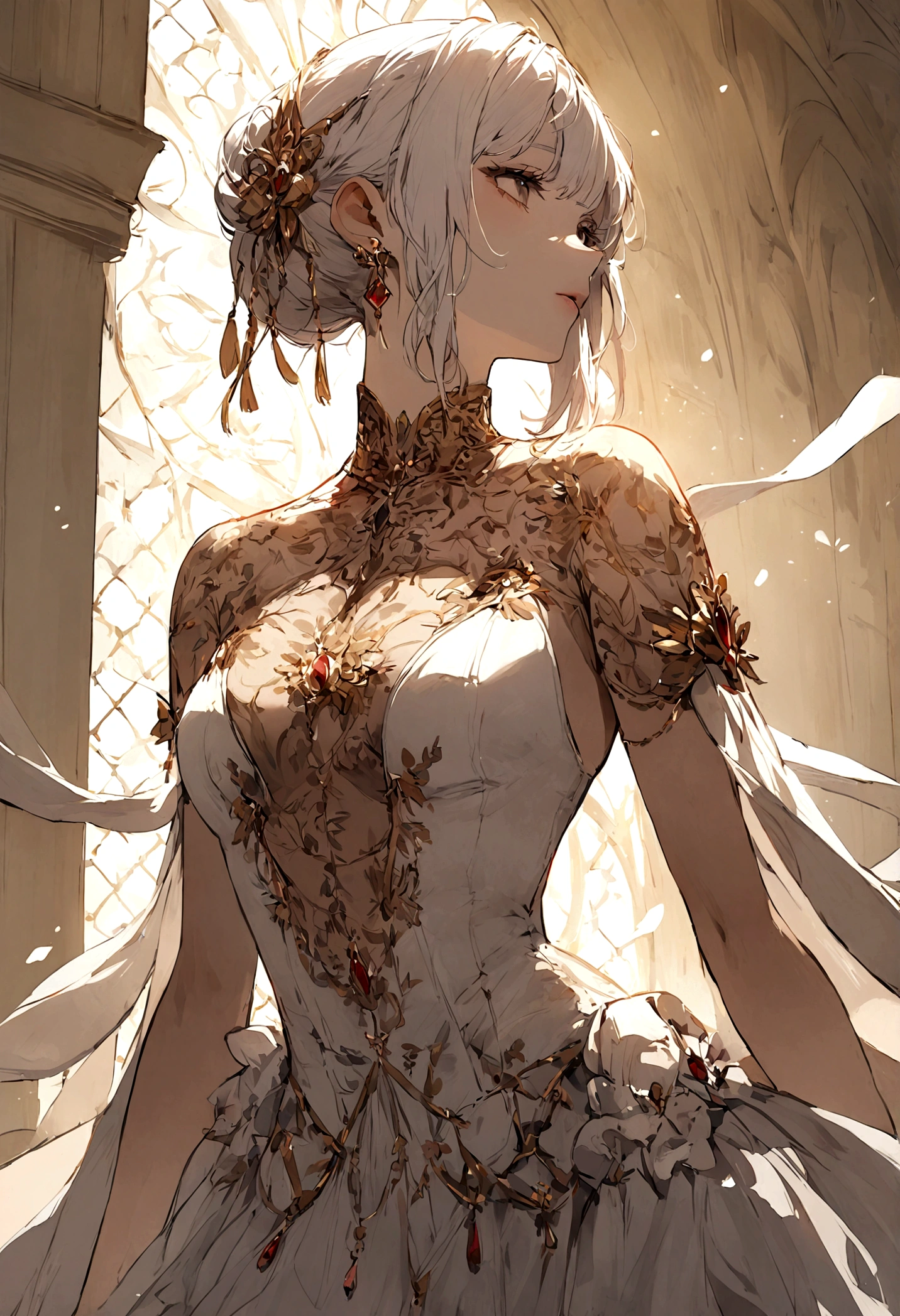 masterpiece, best quality, high resolution, real、Solitary,Stretch out your hands,((Ulzan)),((bad boy)),Sexy look,I can see the whole body,((Whether the entire body is within the frame?)),((male)),((coat)),(earrings),((Sexy eyes)),((Gundam in the background)),((gesture)),(Lens 70mm),((Perfect hands)),((white hair))、Jungkook