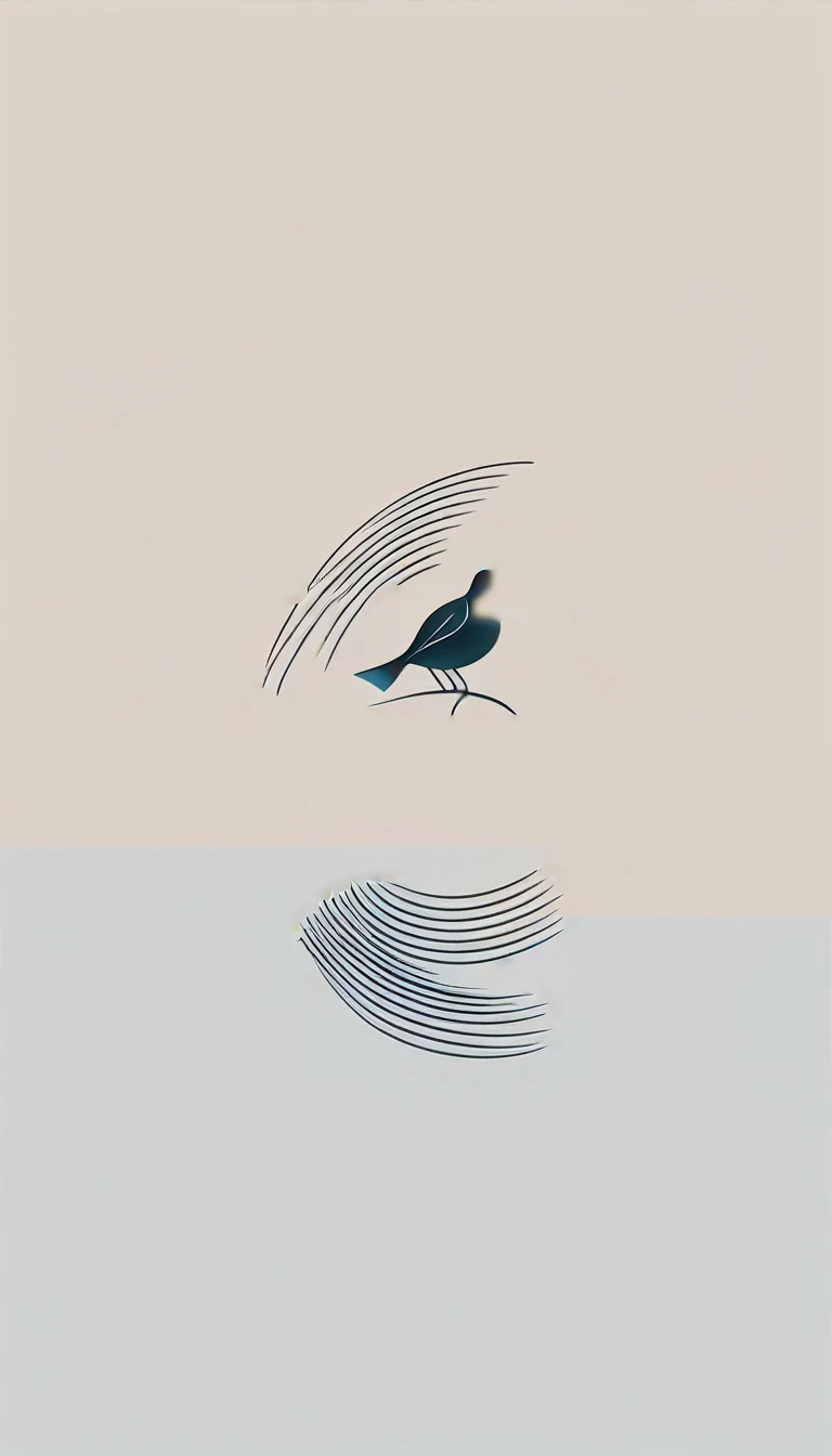 A minimal, modern, simple, cinematic logo design for the brand “Penamemoria". Create a modern, minimalistic, high-quality, logo of a bird with special and thin threads as tail