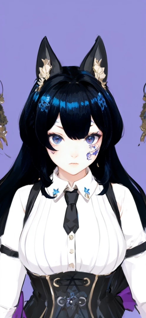 (highest quality, 8K, cg, Beautiful details upper body, , thumb girl, taffeta coat dress, space background, complex facial features, flowing long hair, almond shaped eyes, Elaborate eye makeup, long fluttering eyelashes, Big eyes blink with a starry gaze, exquisite lip detail, soft and harmonious style),Empress of the universe,god々queen of,stern look,serious expression,blue hair,gold decoration,angry face,