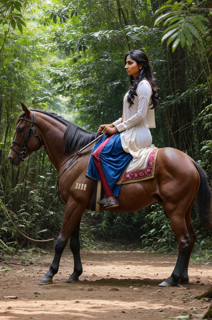 Mujhe ek horse ki photo chahiye Jo dhwrte huye jungle ki traf ja rha ho