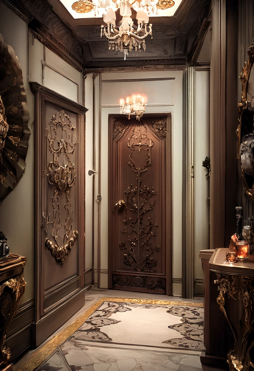 modern,Room interior,A wall,There is a door above,Positive perspective