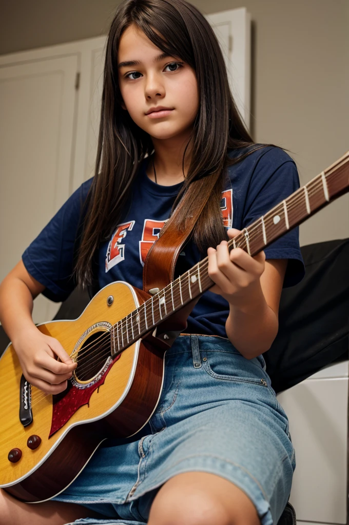 A teenager Playing Guitar