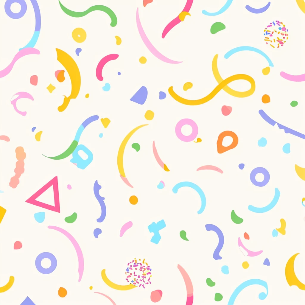 a close up of a pattern of colorful shapes on a white background, confetti, abstract pattern, birthday, phone background, sprinkles, playful and cheerful, motion shapes color design, summer color pattern, background colorful, lighthearted celebration, background pastel, fancy background, french fry pattern ambience, subtle pattern, pastel background, iphone background, geometric shapes background