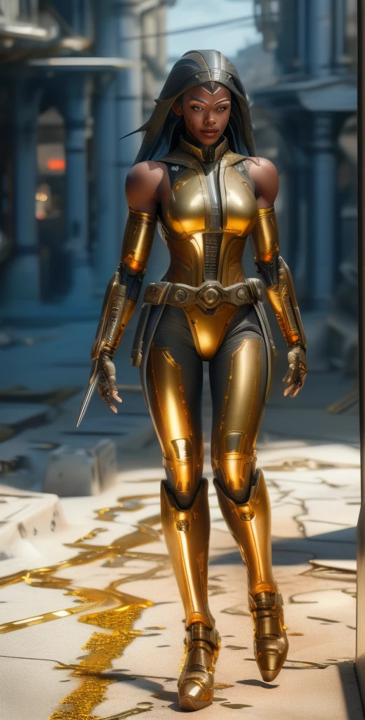 1 girl, solo, (look at viewer), ((Best quality)), ((masterpiece)), (detailed:1.4), ((upper body)), 3D, an image of a beautiful cyberpunk female,HDR (High Dynamic Range), Ray Tracing,NVIDIA RTX,Super-Resolution,Unreal 5,Subsurface scattering,PBR Texturing,Post-processing,Anisotropic Filtering,Depth-of-field,Maximum clarity and sharpness,Multi-layered textures,Albedo and Specular maps,Surface shading,Accurate simulation of light-material interaction,Perfect proportions,Octane Render,Two-tone lighting,Wide aperture,Low ISO,White balance,Rule of thirds,8K RAW, (((blood eyes))), , mechanical parts ahsoka, (dark skin:1.2), blood eyes, , medium breasts, bloodgold/black bodysuit, belt, (( bloodgold amor)) joints, body suit