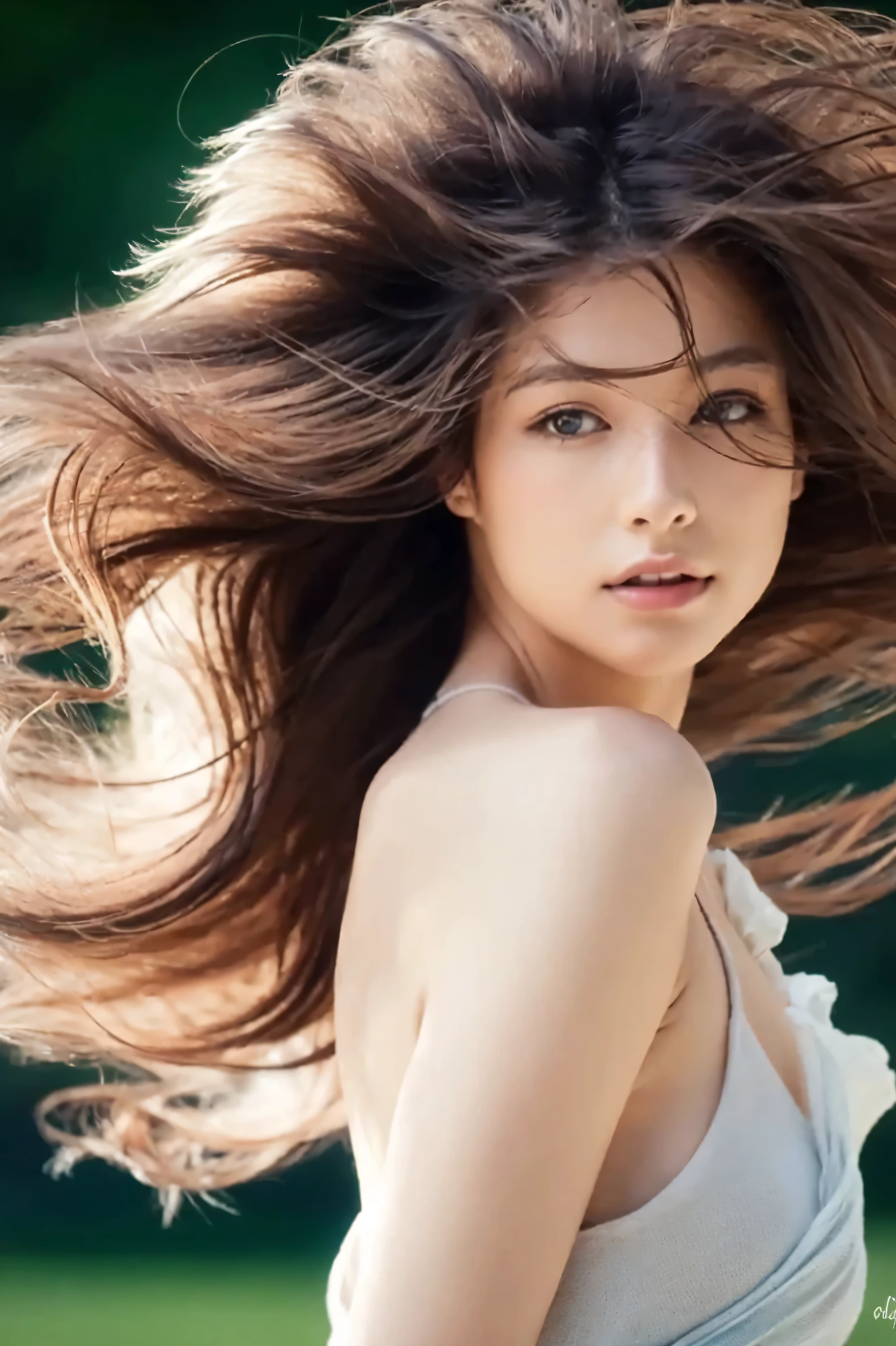 windblown hair, Best quality, 8k, 32k, Masterpiece, Photo of Pretty Japanese woman