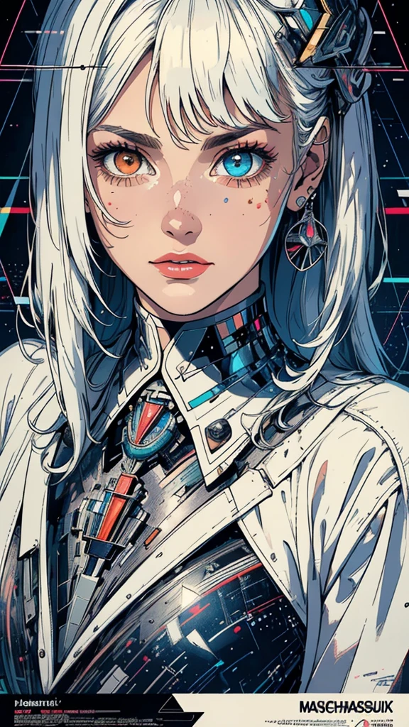 (((masterpiece, highest quality))),(((solo:1.2))),(((1girl:1.2))),32k wallpaper, very detailed, poster, vintage science fiction, 1960s,(((((geometric cinematic movie poster))))), (bauhaus), shape,(((abstract))), mid century modern, movie poster, vintage, Perfect Lady,1970's, halftone, speech bubble,(((portfolio,Close-up))),(((various angle))),(((bust up))),((highlight)),Vast landscape,((((heterochromia)))),(((complete. detailed face))),(((Extremely talented))),(((most complecated machine)))