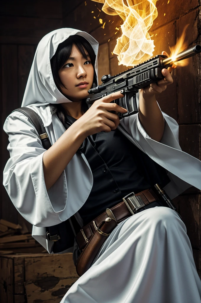 Ghost with gun and treasure