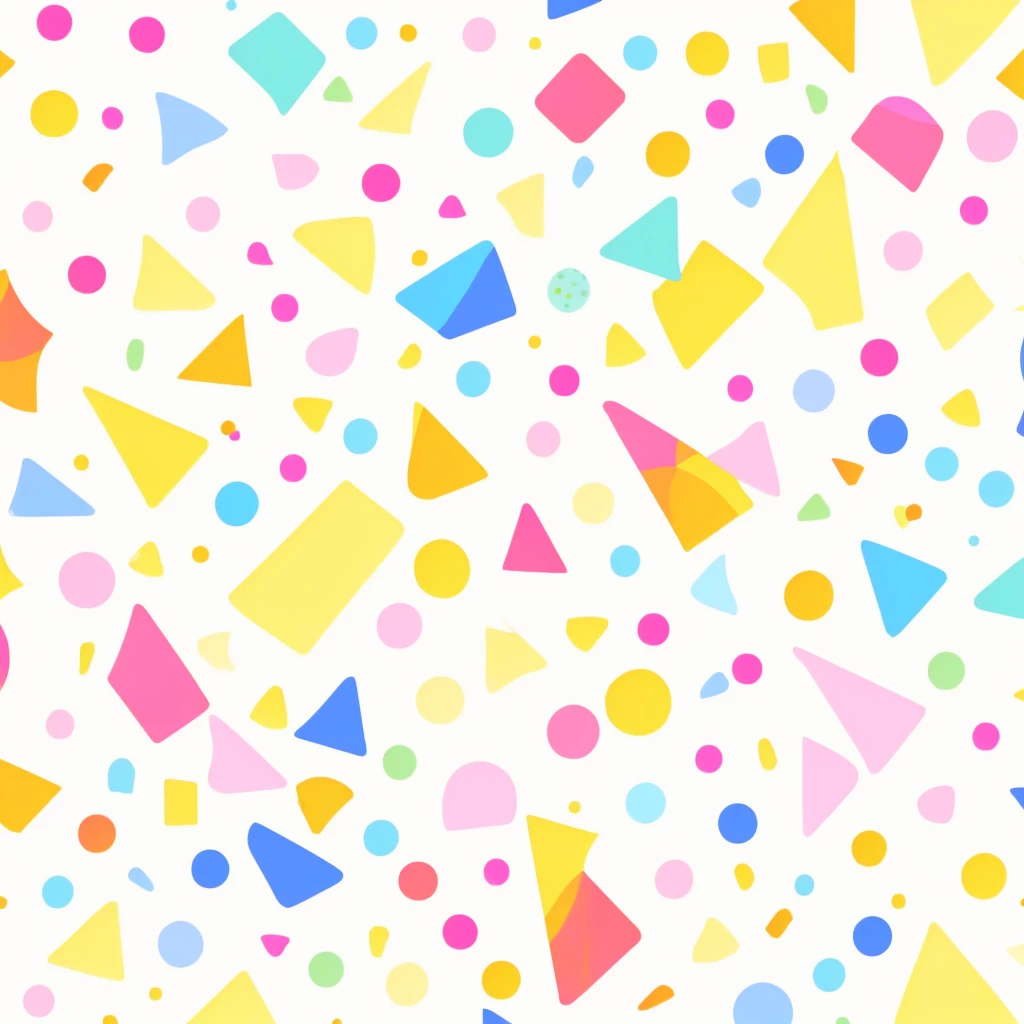 a close up of a pattern of colorful shapes on a white background, confetti, abstract pattern, birthday, phone background, sprinkles, playful and cheerful, motion shapes color design, summer color pattern, background colorful, lighthearted celebration, background pastel, fancy background, french fry pattern ambience, subtle pattern, pastel background, iphone background, geometric shapes background