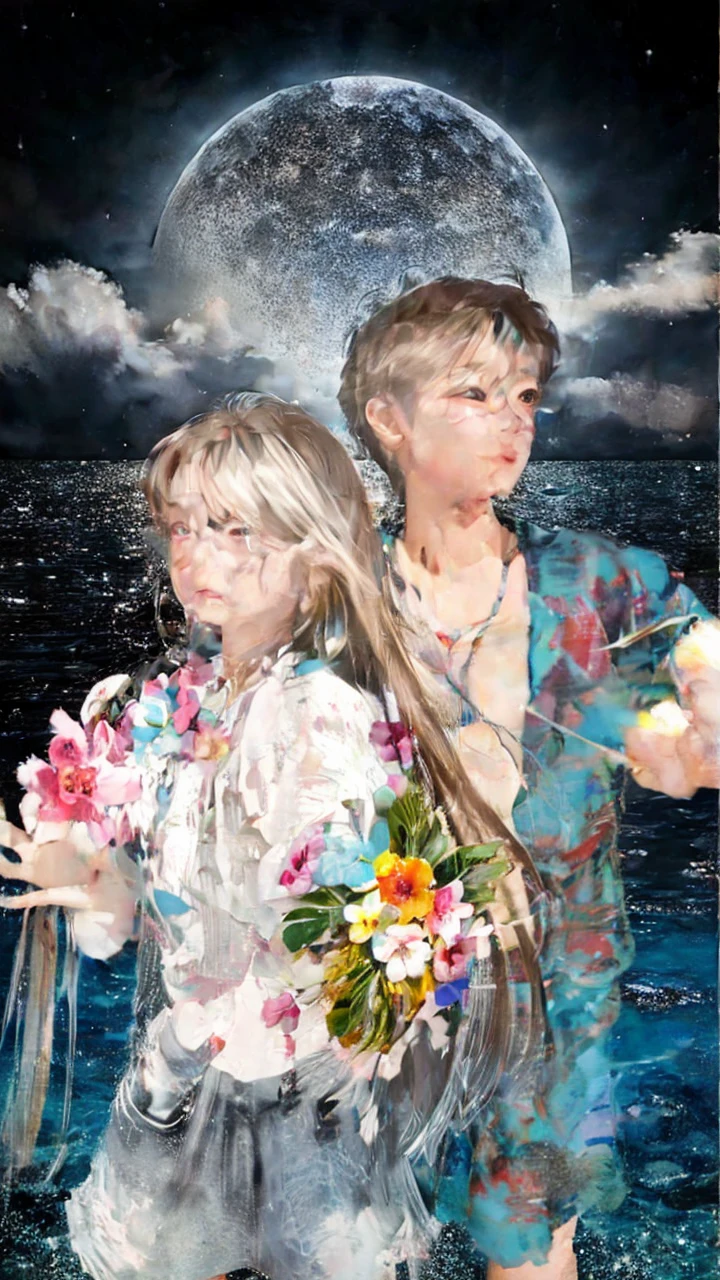 high resolution、male、female、Ocean