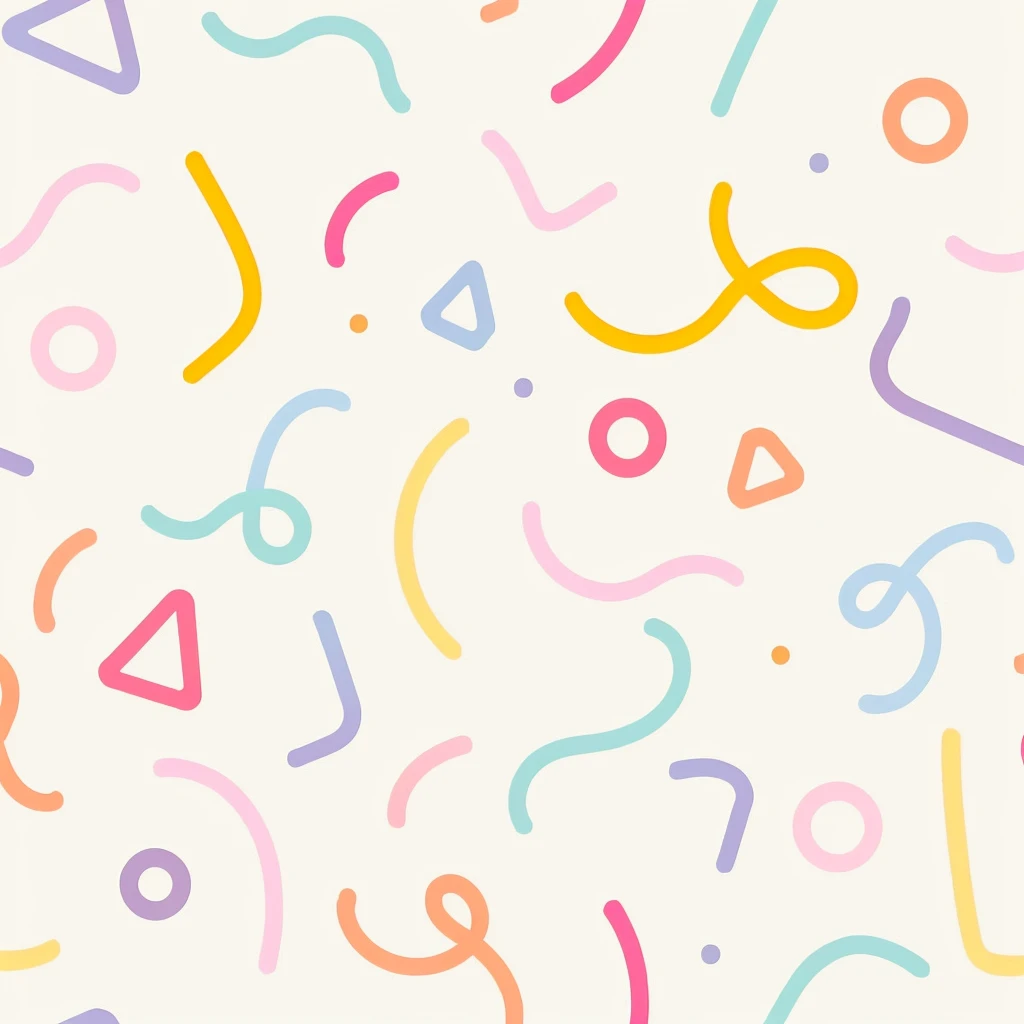 a close up of a pattern of colorful shapes on a white background, confetti, abstract pattern, birthday, phone background, sprinkles, playful and cheerful, motion shapes color design, summer color pattern, background colorful, lighthearted celebration, background pastel, fancy background, french fry pattern ambience, subtle pattern, pastel background, iphone background, geometric shapes background
