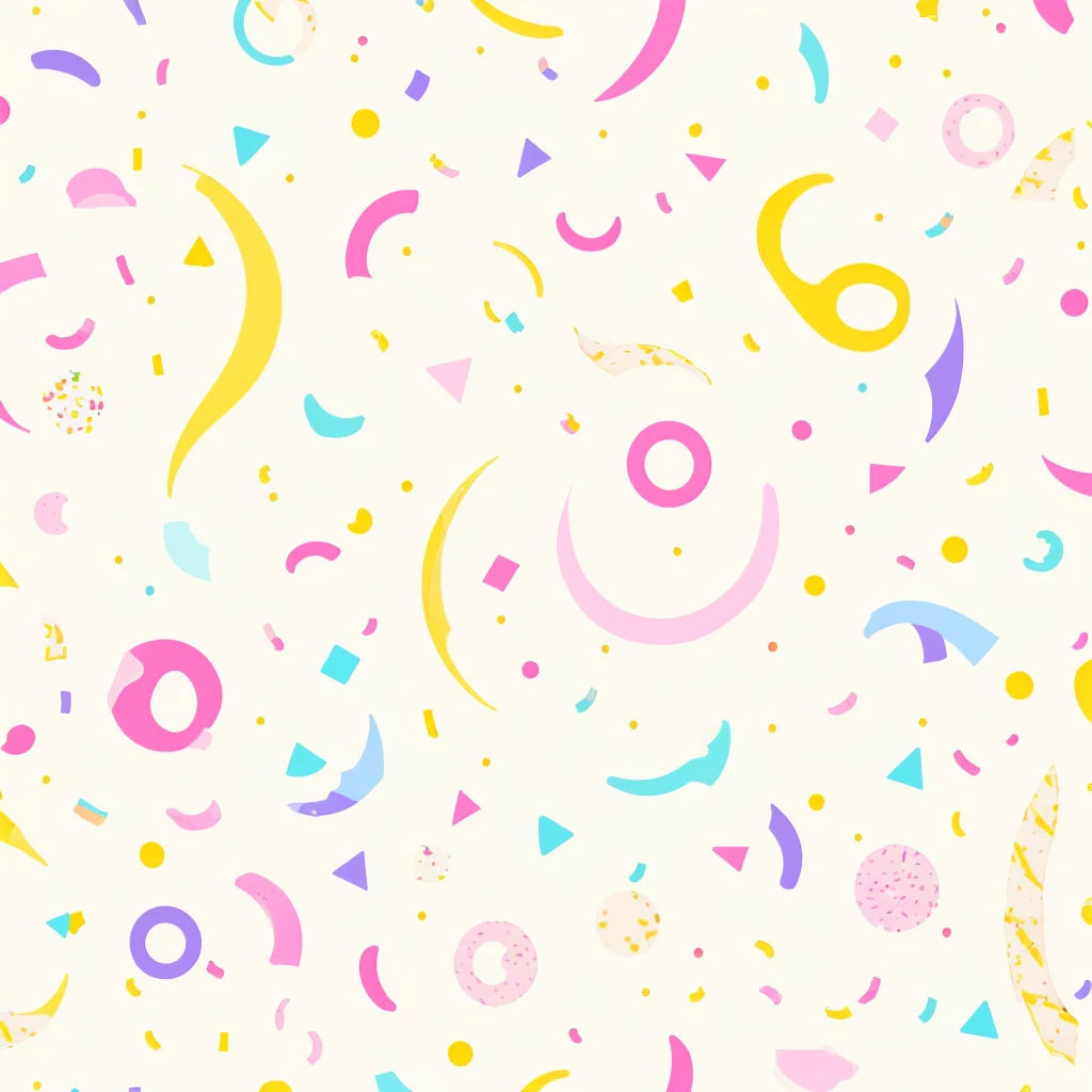 a close up of a pattern of colorful shapes on a white background, confetti, abstract pattern, birthday, phone background, sprinkles, playful and cheerful, motion shapes color design, summer color pattern, background colorful, lighthearted celebration, background pastel, fancy background, french fry pattern ambience, subtle pattern, pastel background, iphone background, geometric shapes background