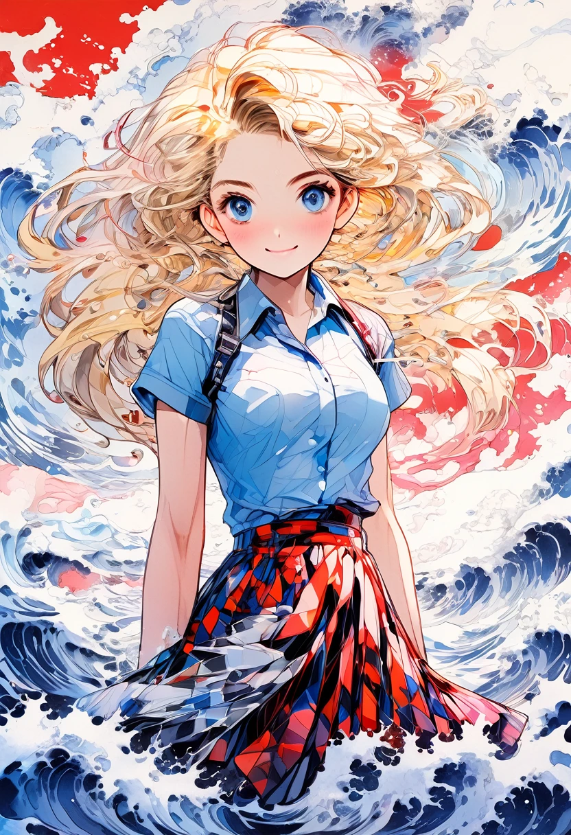 [Browsing Caution:1.5], Junko Enoshima, (Absurd:1.5), (Anatomically correct), (Oskar Kokoschka style:1.4), (Abstract Expressionism:1.4), (Once in a Millennium Photo), (masterpiece), (Highest quality), (Very detailed), (floating), (Detailed light), (Portraiture:1.5), Long blonde twin tails, One Girl, alone, (Beautiful blue swirl eyes with ultimate detail:1.5), (Catchlight:1.5),Deep valley, clavicle, Huge breasts, bangs, smile, (View your viewers:1.5), bear hair ornament, Manicure, Red nails, Red Bow, Black Shirt, underwear, choker, Black bra, Rolled up my sleeves, White Thailand, Red checkered pleated skirt, Shiny, Shiny hair, (Pinky lips), (Psychedelic petals fly in the sky:1.5), Shiny skins