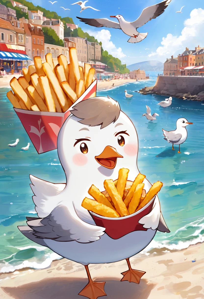 Happy as a seagull with a French fry