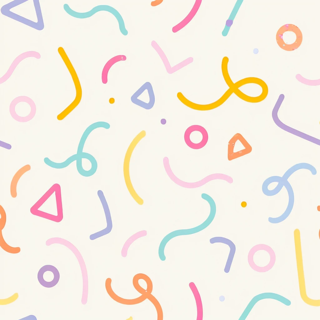 a close up of a pattern of colorful shapes on a white background, confetti, abstract pattern, birthday, phone background, sprinkles, playful and cheerful, motion shapes color design, summer color pattern, background colorful, lighthearted celebration, background pastel, fancy background, french fry pattern ambience, subtle pattern, pastel background, iphone background, geometric shapes background