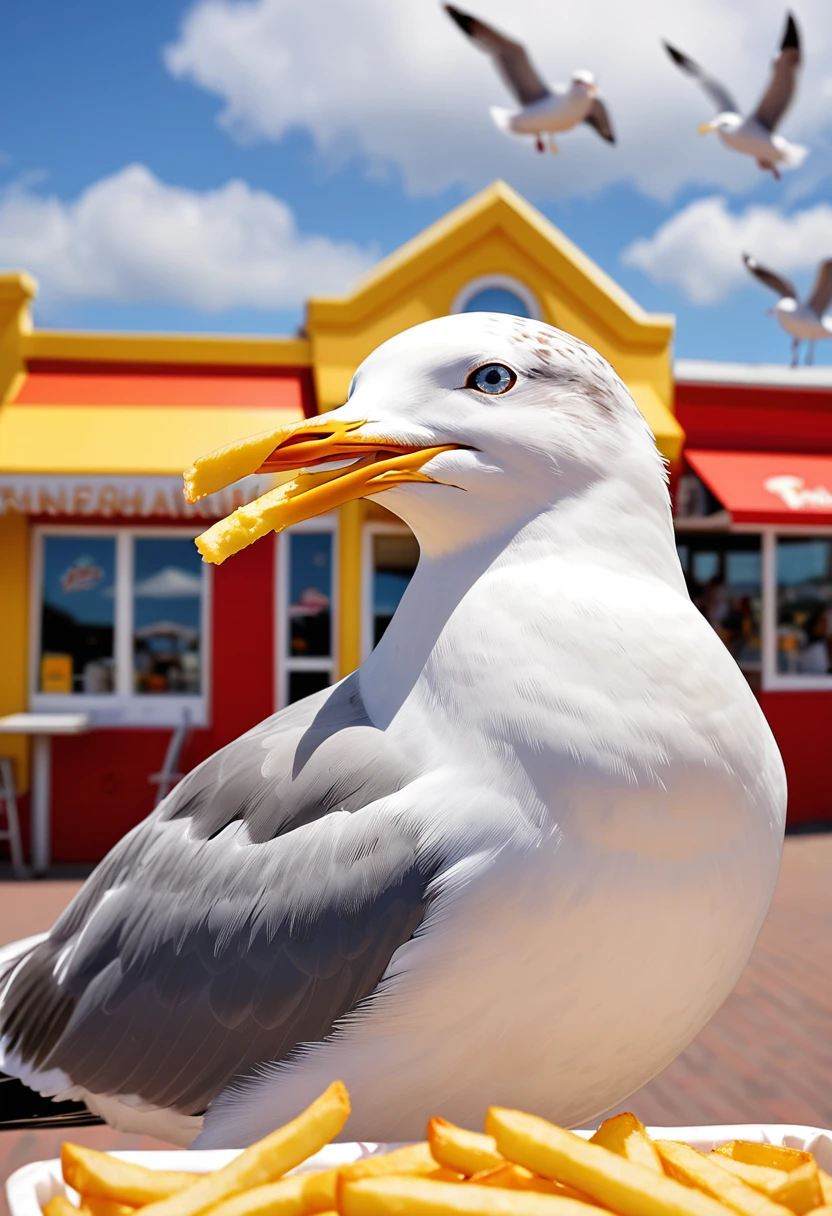 Happy as a seagull with a French fry