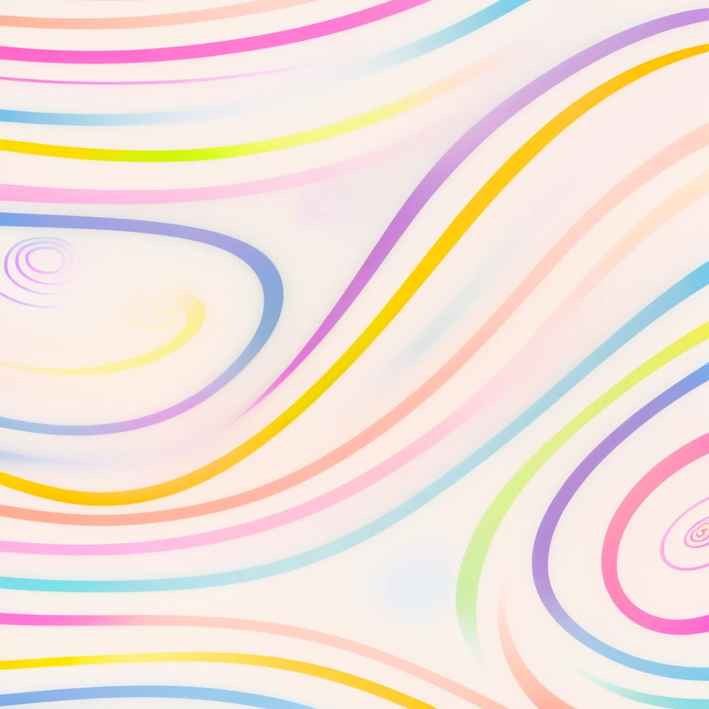 a close up of a colorful abstract background with a curved design, rounded lines, swirly vibrant lines, rainbow bg, swirly vibrant color lines, pastelwave, curved lines, stylized thin lines, rainbow line - art, soft lines, background pastel, rainbow stripe background, soft rainbow, pastel background, smooth vector lines, pastel rainbow, background colorful