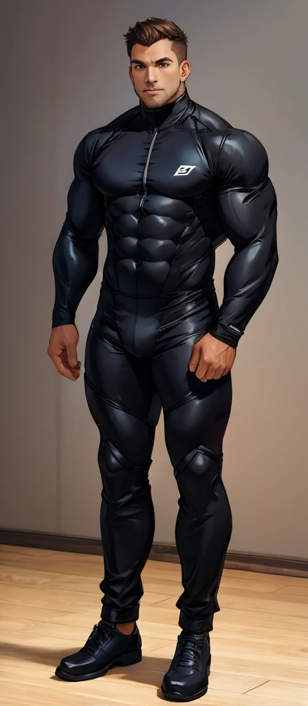 modern male Giant Muscular Thick middle aged Drawing model Black full body bodysuit