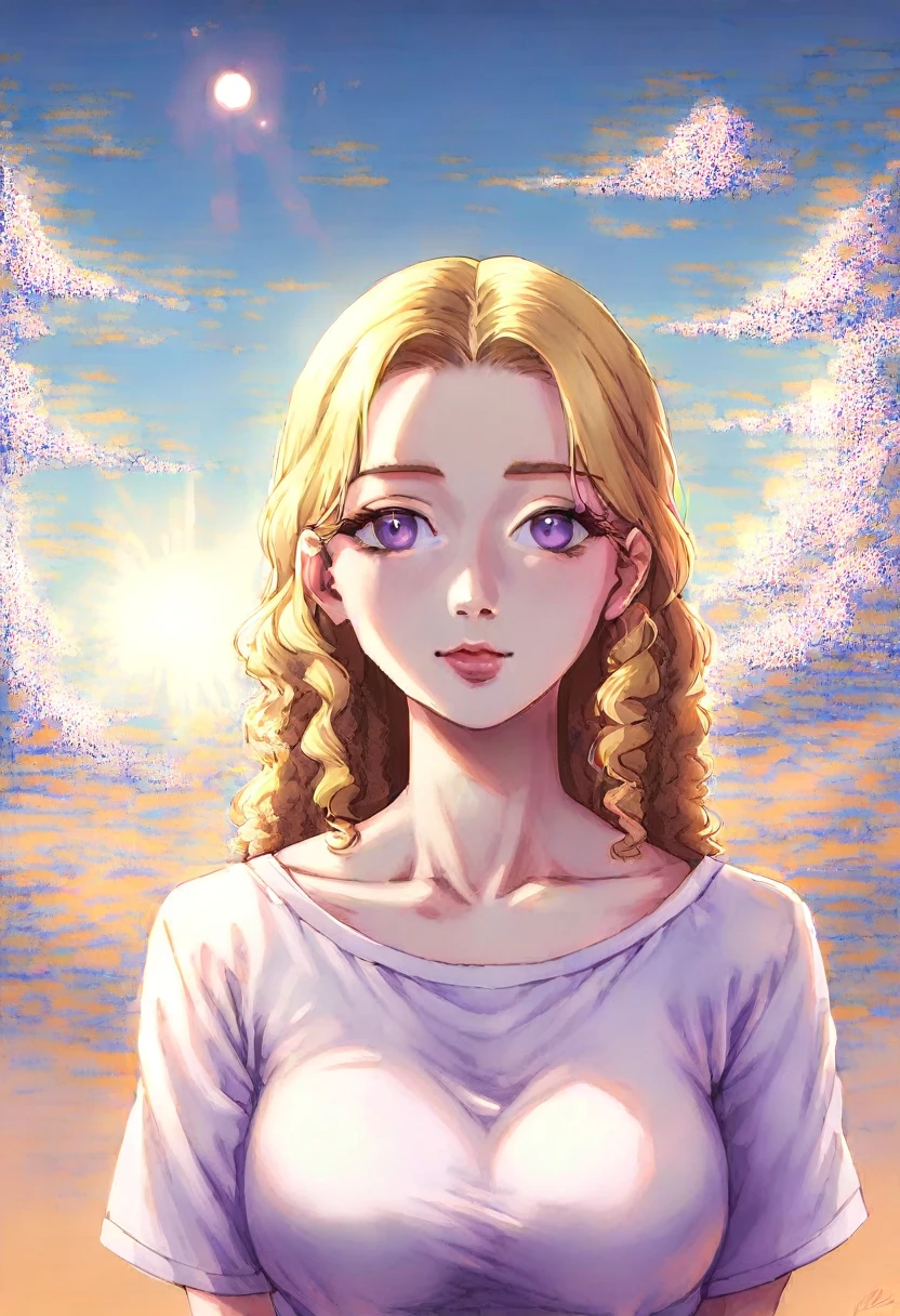 photorealistic, 1girl, ((slim body)), long hair, gradient hair, solo, detailed eyes, jewelry, bracelet, choker, small breasts, looking at viewer, realistic, necklace, (((red princess))), long skirt, thigh highs, red cape, sardine, lace, evening, sunlight, clouds, in the sky, clouds, realistic sun light,, detailed, upper body, sitting,