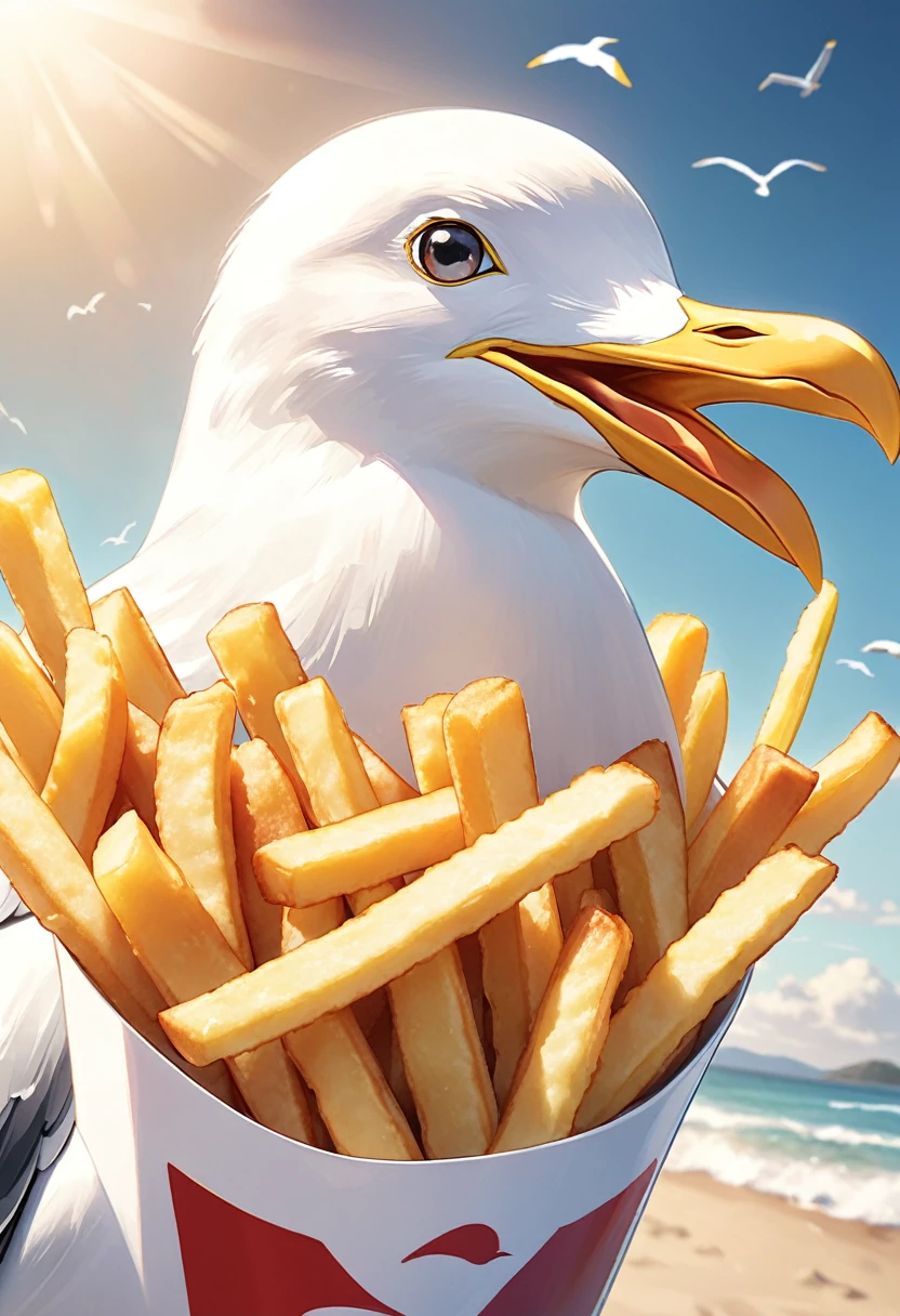Happy as a seagull with a French fry