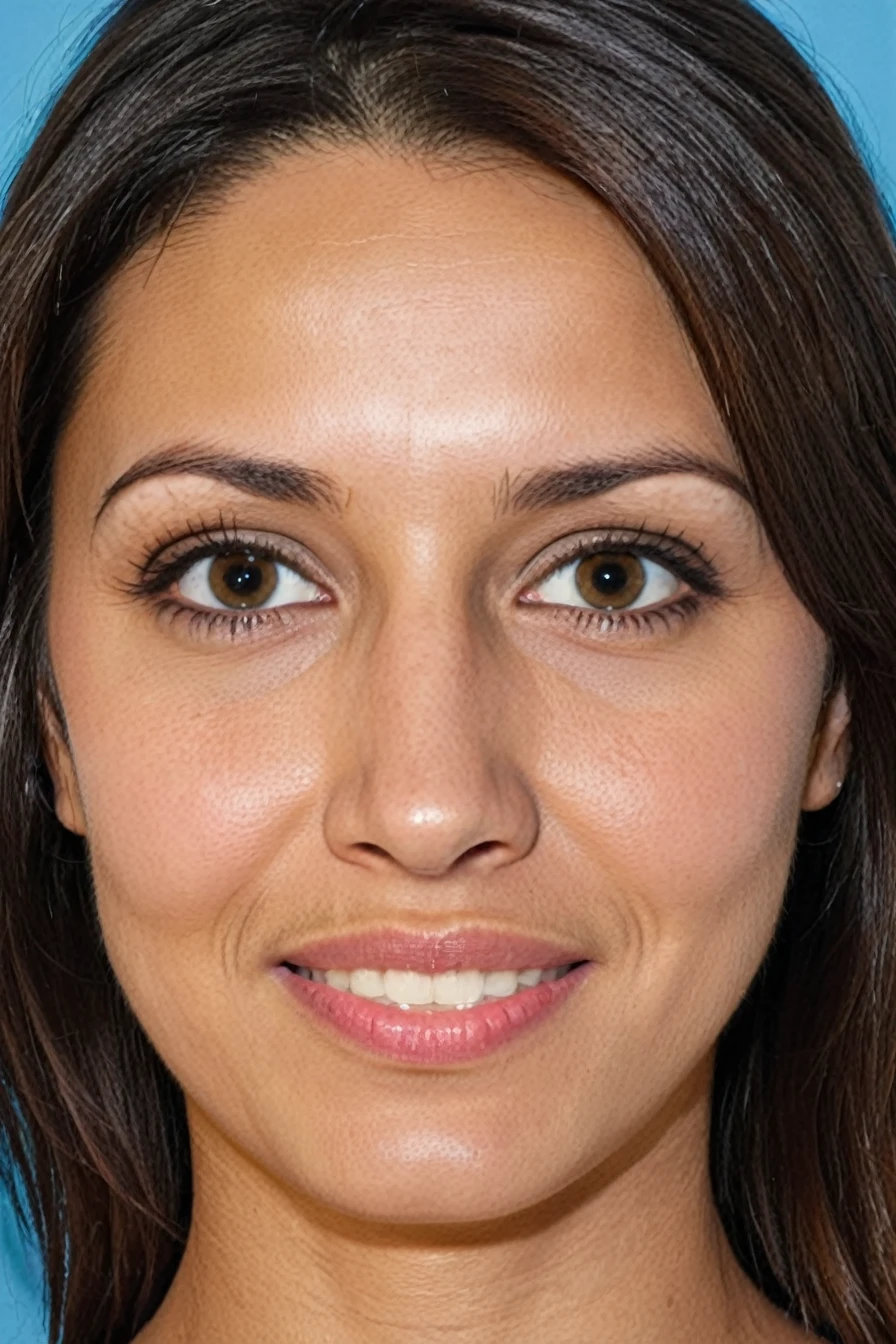 young woman's face, unattractive, average attractiveness