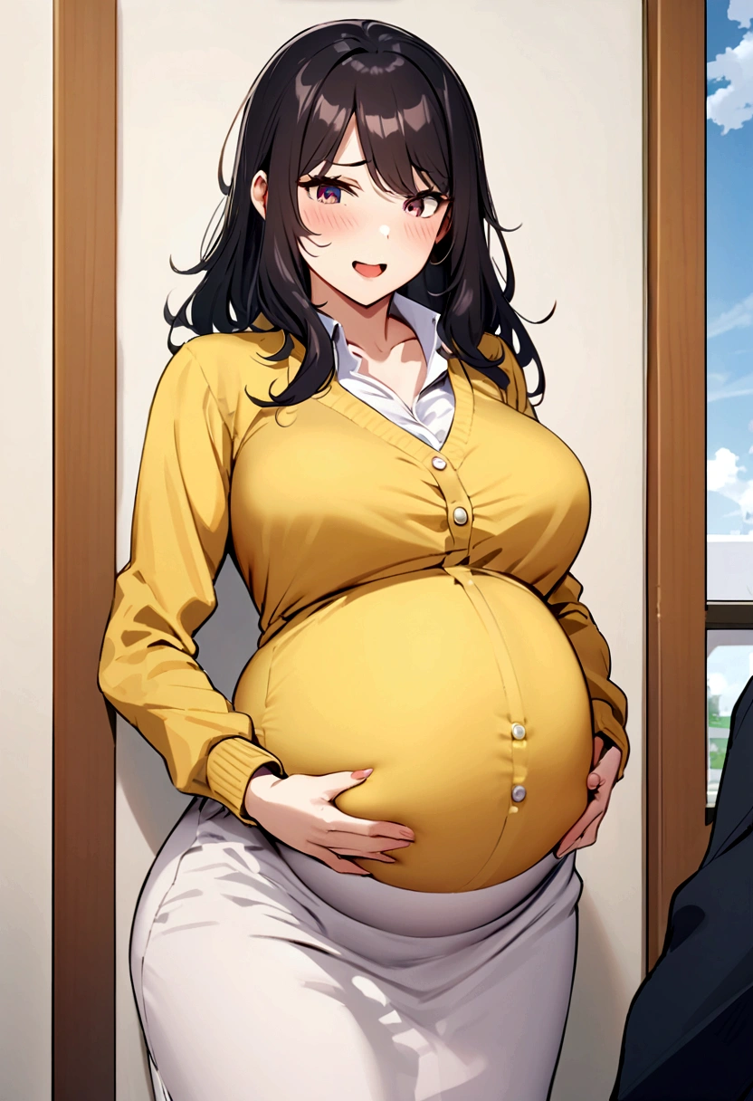 Pregnant teacher inabor