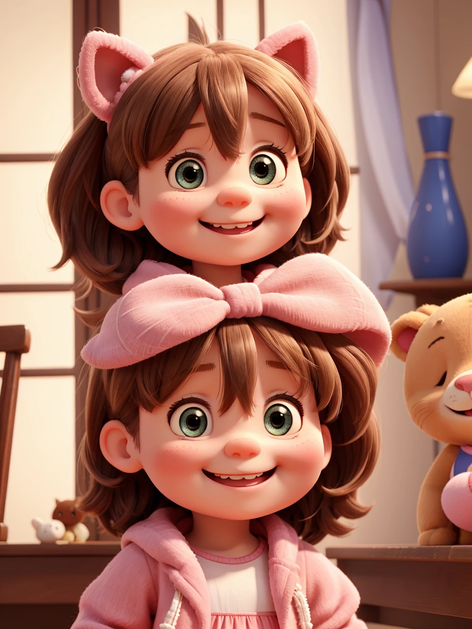 1 year old girl I love stuffed animals smile