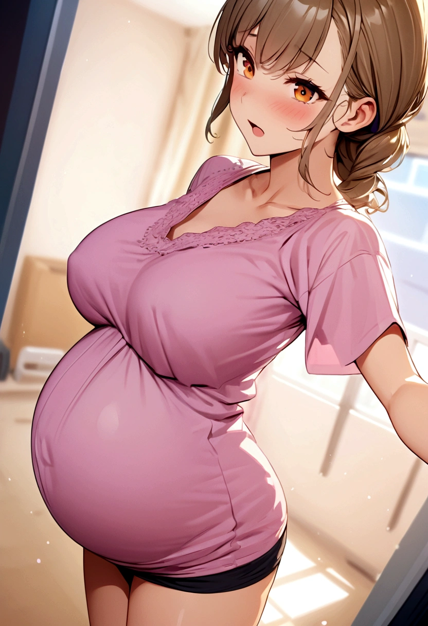 Pregnant teacher in labor