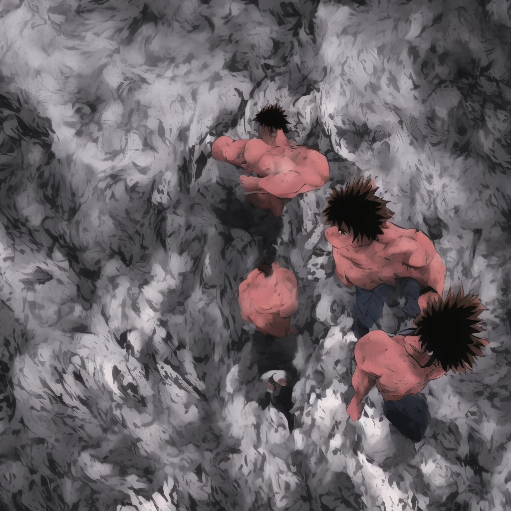 Izuku Midoriya,extremely muscular,Topless,black shorts,Big Muscle,Very sexy