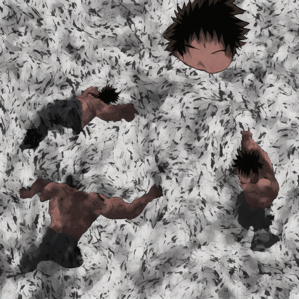 Izuku Midoriya,extremely muscular,Topless,black shorts,Big Muscle,Very sexy