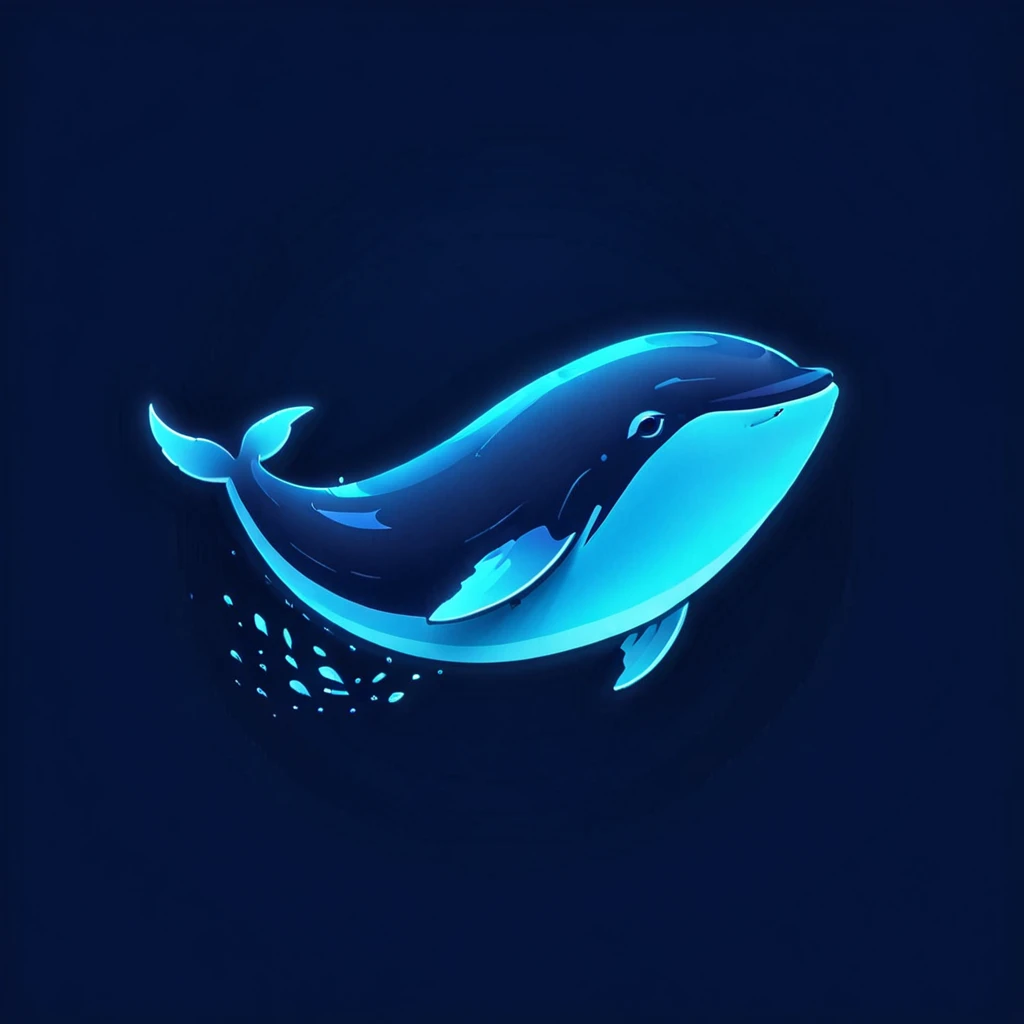 Logo, telegram, neon blue whale, Cryptocurrency, надпись LAST, blue neon, Blue shades