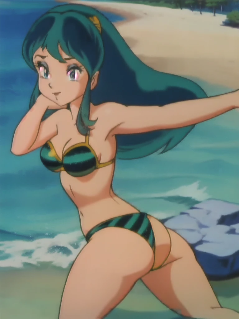 lum,bikini,sexual,high quality,masterpiece,ass,beach