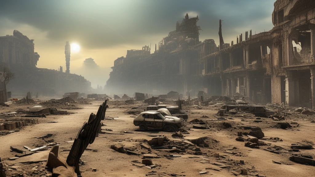 ((Post-Apocalyptic Wasteland, lugar abandonado, escombros, destruction, edificios destruidos grafitis en las paredes:1.5)), ((zombis oscuro, ropa de andrajosa con capucha y armas, dynamic pose, epic:1.6)), ((fondo oscuro, noche de luna llena:1.4)), (Obra maestra),(mejor calidad:1.4) , (ultra high resolution:1.4), pintura detallada, intrincado, paisaje submarino, (( magical, hermoso, de otro mundo:1.4 )), (( mejor calidad, vibrante, 32K , luces y sombras bien definidas)). sin texto:1.3.