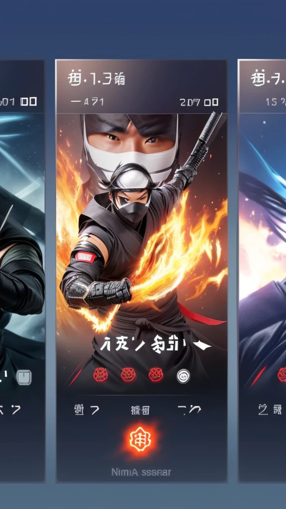 Handsome ninja , not wearing a mask, Asian face, 25 years old, make it realistic