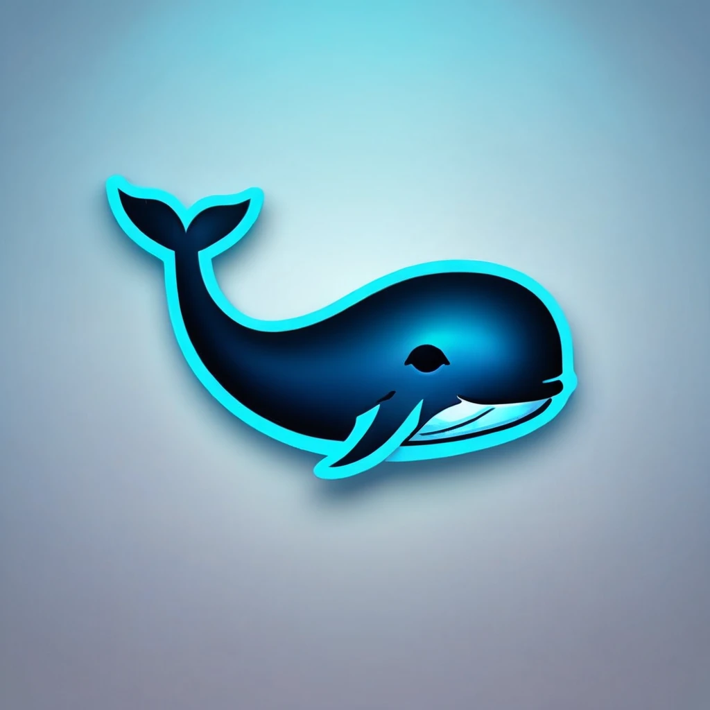 Logo, telegram, neon blue whale, Cryptocurrency, надпись LAST, blue neon, Blue shades