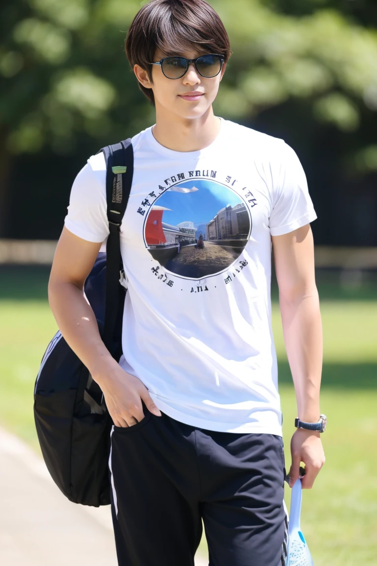 university ,Japanese men,sunglasses,Short Hair,Sportsman Style,T-Shirts,Height: 175 cm,