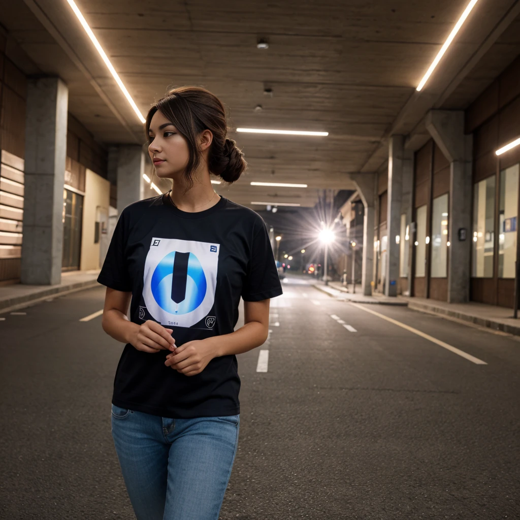 Background change and lighting and ultrasonic 10k quilty  tshirt change and hair style