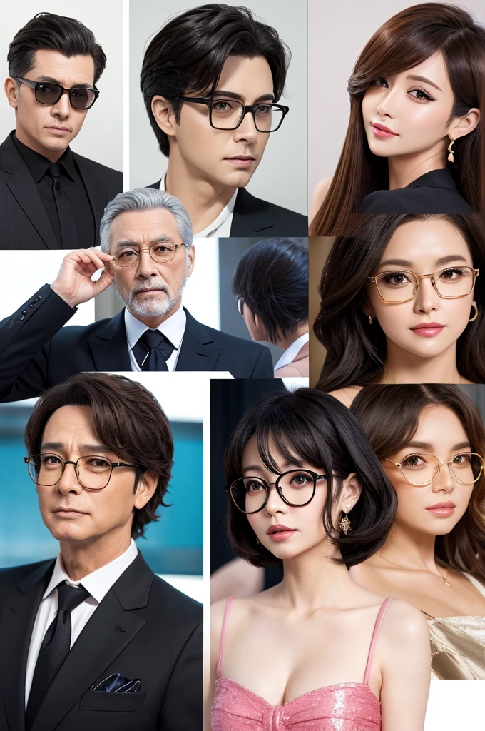 ５０age　gentlemen　Beauty　Glasses　Anime Style