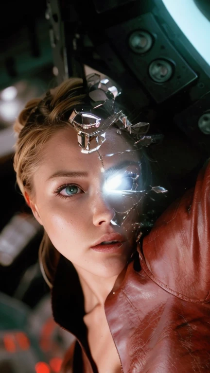 kristanna loken, terminator tx, hyperrealistic, photorealistic, extremely detailed face, intricate details, beautiful detailed eyes, beautiful detailed lips, extremely detailed skin, volumetric lighting, cinematic lighting, dramatic lighting, highly detailed cyborg, advanced technology, futuristic, hyper detailed metal, complex machinery, gears, industrial, moody atmosphere, dark shadows, realistic textures, ultra-detailed, 8k, high resolution, masterpiece