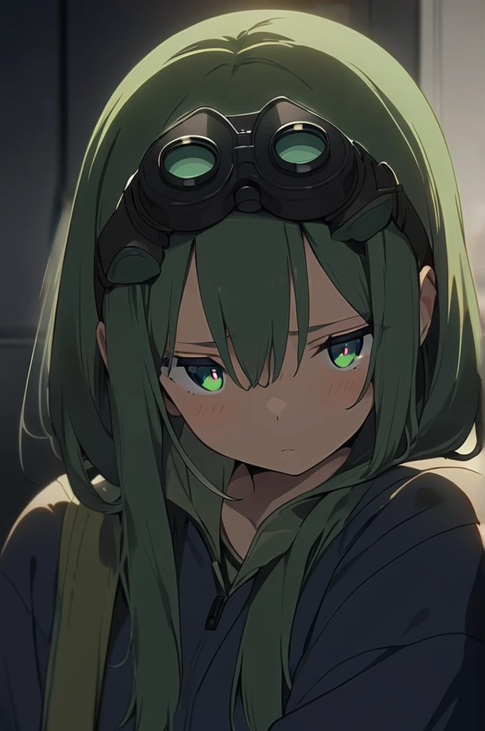 ((Best quality)), ((masterpiece)), (detailed), Girl with a night vision device, anime