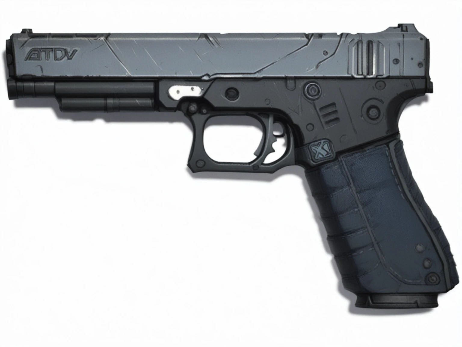 gun, side view, borderlands style, artstation