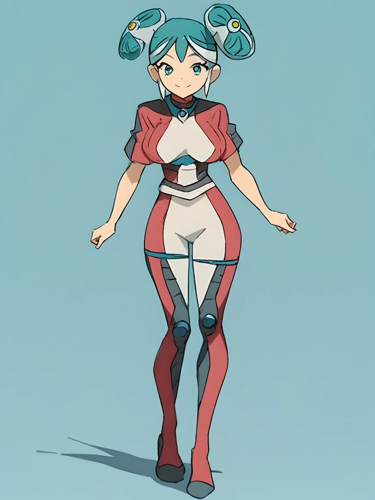 best quality,ultra detailed,solo,1girl,score_9, score_8_up, score_7_up, score_6_up, score_5_up, score_4_up, source_anime, maquia, two-tone hair, aqua hair, aqua eyes, white bodysuit, smile,large breasts,(front view,portrait),full body, standing on destroyed world,heavenly ass, heavenly breasts, big ass, no shoes, wearing heels, long legs,