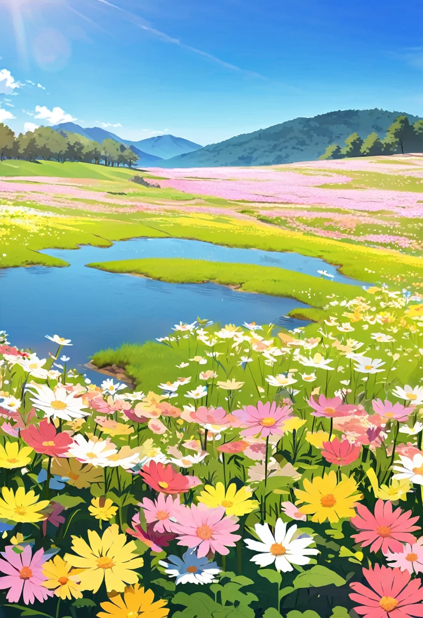 Flower Field, hiking, plateau, spring